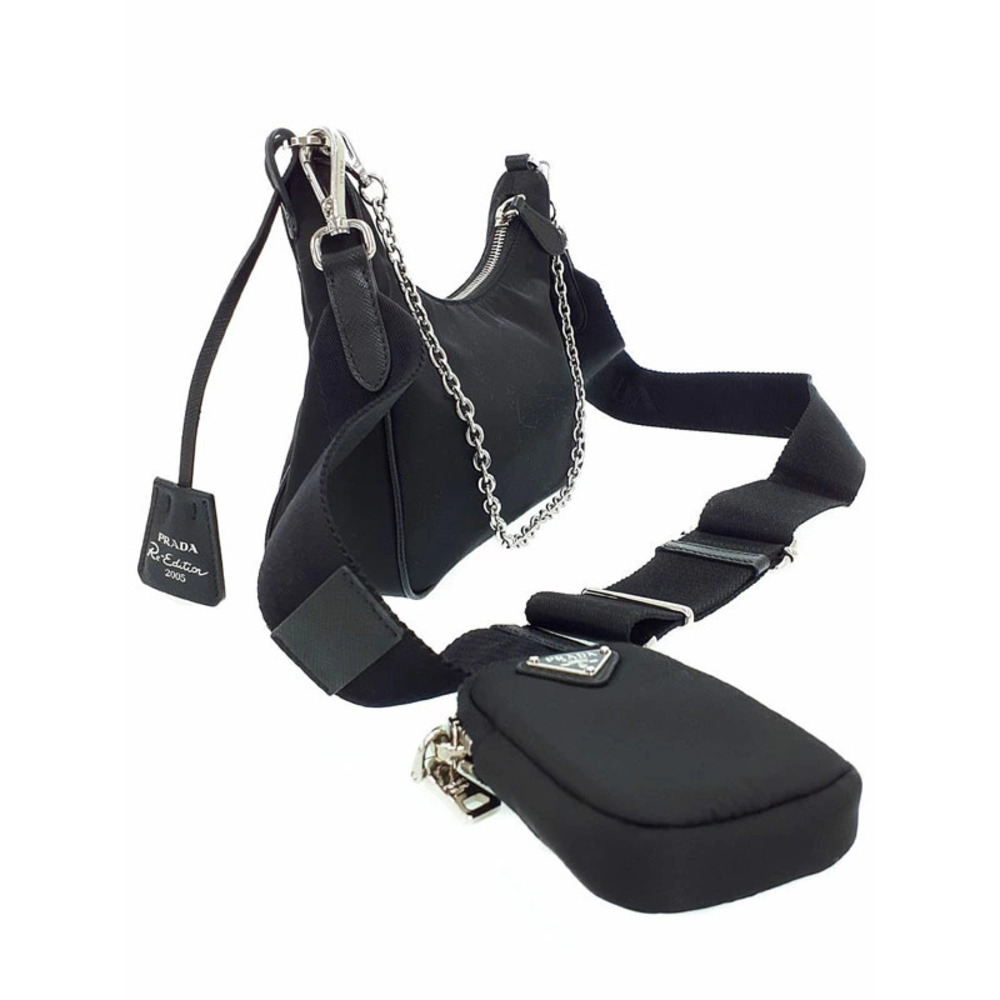 Prada ReEdition 2005 ReNylon Chain Bag Black - Picture 2 of 9